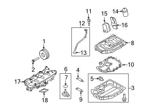 2014 Audi A4 Engine Parts, Mounts, Cylinder Head & Valves, Camshaft & Timing, Oil Pan, Oil Pump, Balance Shafts, Crankshaft & Bearings, Pistons, Rings & Bearings