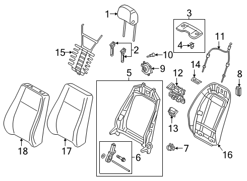 2022 Audi S5 Front Seat Components