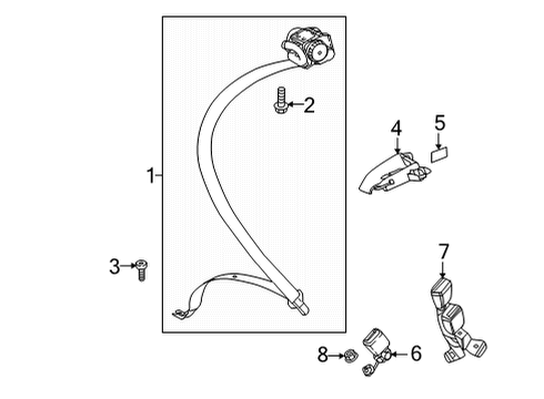 2022 Audi RS5 Seat Belt