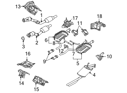 2004 Audi A4 Quattro Exhaust Components