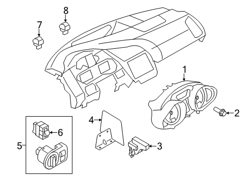 2015 Audi R8 Cluster & Switches, Instrument Panel