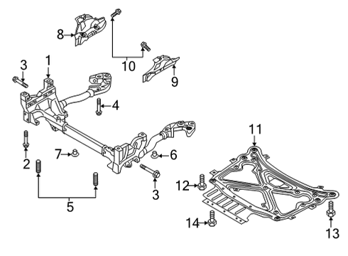 2018 Audi Q7 Suspension Mounting - Front Diagram 1