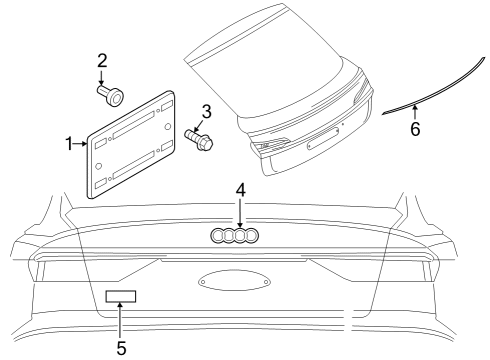 2024 Audi Q8 e-tron Sportback Exterior Trim - Lift Gate