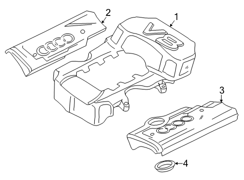 1997 Audi A8 Engine Appearance Cover