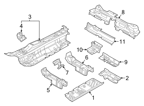 2023 Audi SQ5 Floor & Rails Diagram 2