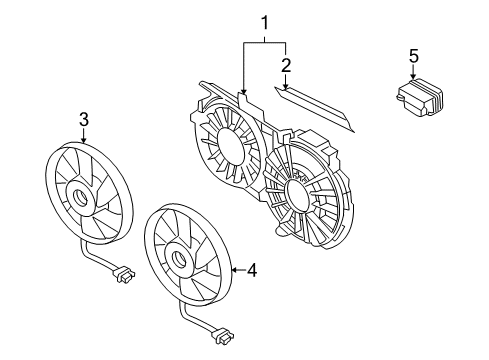 2004 Audi A4 Quattro Cooling System, Radiator, Water Pump, Cooling Fan Diagram 1