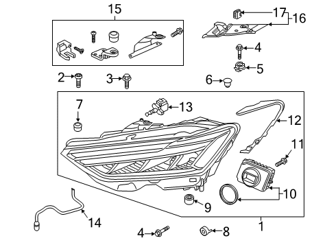 2023 Audi A7 Sportback Headlamp Components