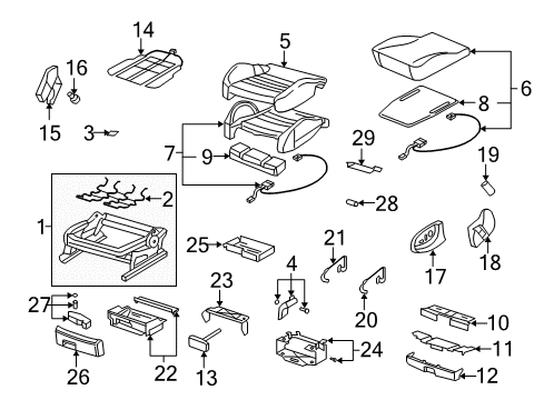 2008 Audi RS4 Front Seat Components Diagram 4