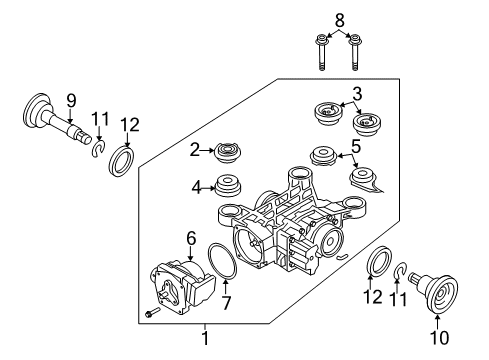 2017 Audi Q3 Quattro Axle & Differential - Rear