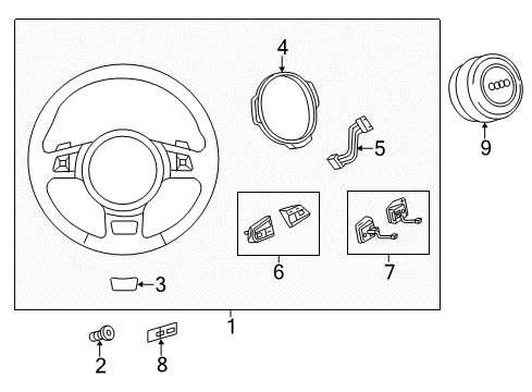 2014 Audi A6 Steering Column & Wheel, Steering Gear & Linkage