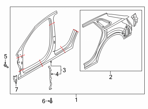 2022 Audi Q3 Aperture Panel, Uniside