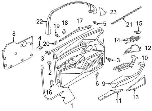 2022 Audi e-tron Quattro Interior Trim - Front Door