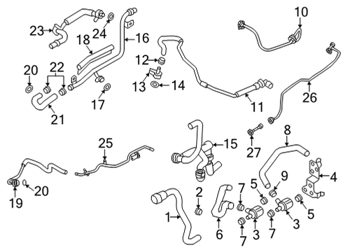 2022 Audi A4 Quattro Hoses & Lines