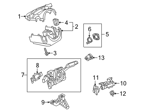 2022 Audi Q3 Shroud, Switches & Levers