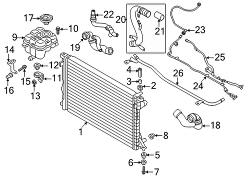 2023 Audi RS Q8 Radiator & Components