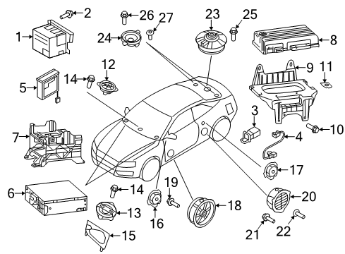 2013 Audi RS5 Sound System Diagram 2