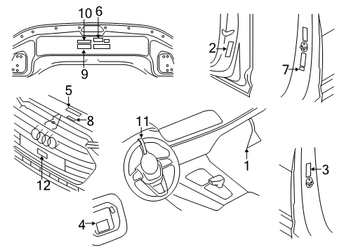 2022 Audi S6 Information Labels