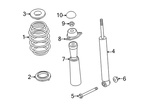 2024 Audi A3 Shocks & Components - Rear