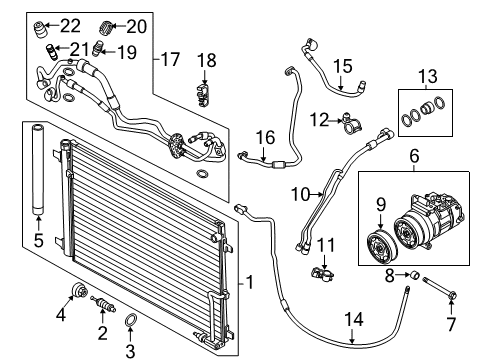 2012 Audi A8 Quattro A/C Condenser, Compressor & Lines