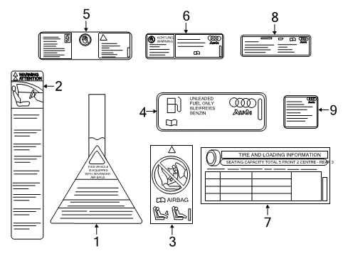 2014 Audi A6 Information Labels