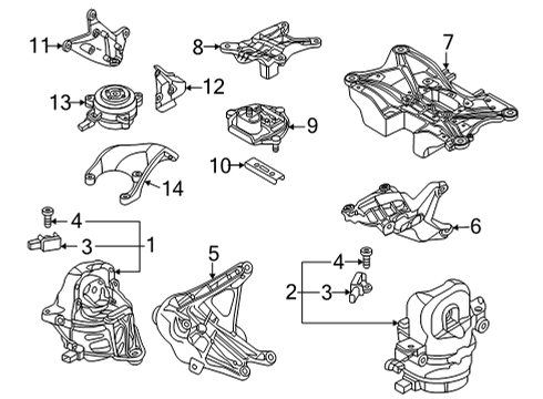 2023 Audi SQ7 Engine & Trans Mounting