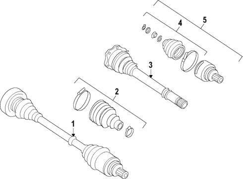 2017 Audi Q3 Quattro Front Axle Shafts & Joints, Drive Axles