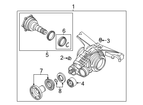 2022 Audi S5 Axle & Differential - Rear