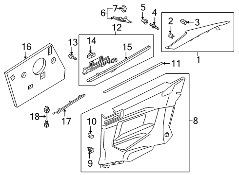 2022 Audi S5 Interior Trim - Quarter Panels