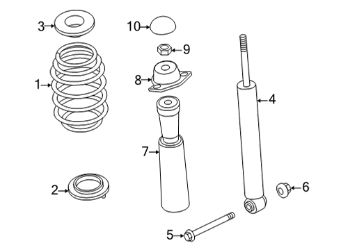 2024 Audi A3 Shocks & Components - Rear Diagram 2