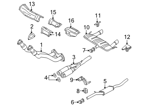 2004 Audi TT Quattro Exhaust Components Diagram 2