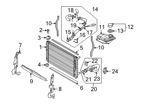 2004 Audi S4 Radiator & Components