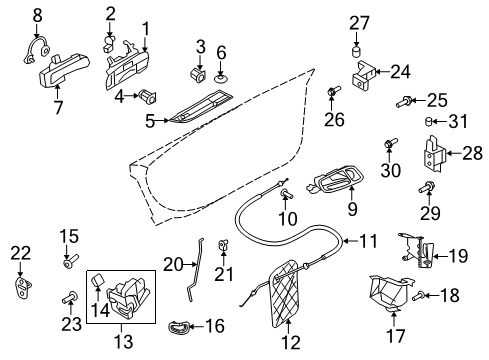 2012 Audi R8 Lock & Hardware