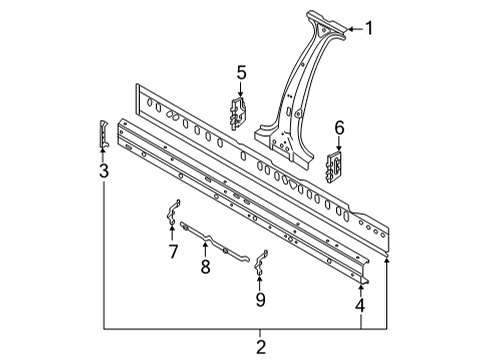 2022 Audi A6 allroad Center Pillar & Rocker