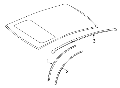 2008 Audi S8 Exterior Trim - Roof