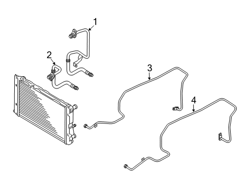 2009 Audi A4 Quattro Trans Oil Cooler Lines