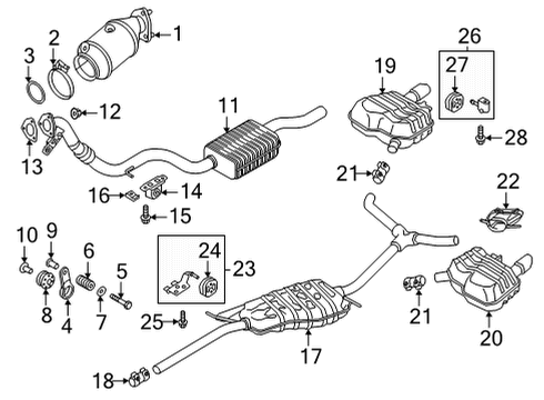 2023 Audi A5 Quattro Exhaust Components