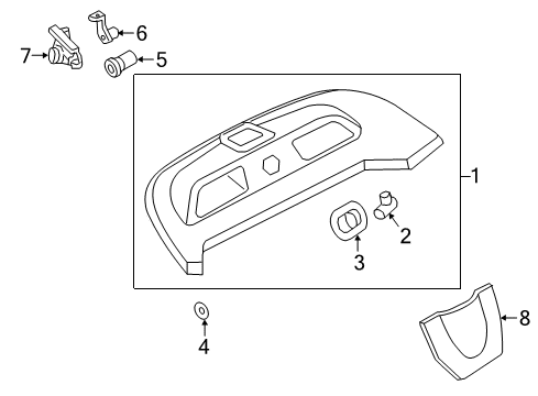 2017 Audi TT Quattro Interior Trim - Trunk Lid