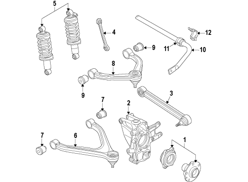 2009 Audi R8 Shock Assembly Diagram for 420-512-019-AJ