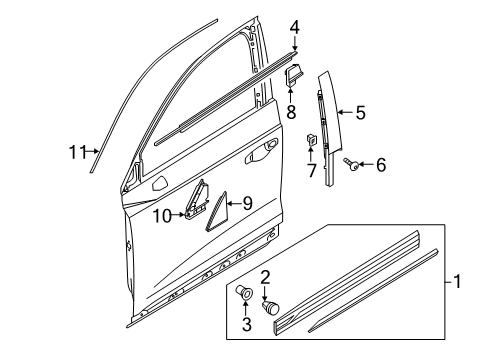 2022 Audi Q3 Exterior Trim - Front Door