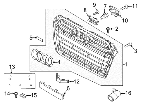 2018 Audi S4 Grille & Components