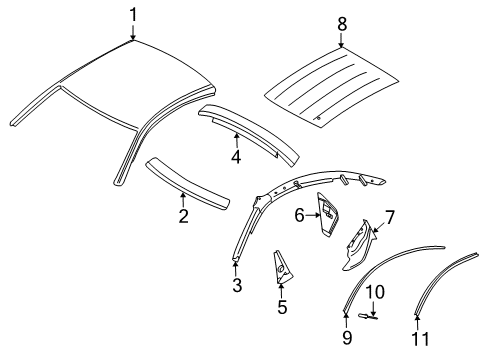 2012 Audi R8 Roof & Components, Exterior Trim