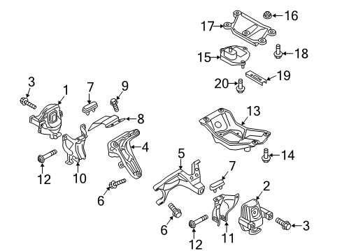 2017 Audi A5 Quattro Engine & Trans Mounting