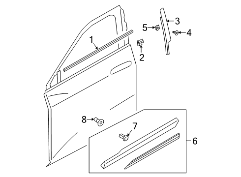 2022 Audi e-tron Quattro Exterior Trim - Front Door