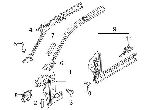 2022 Audi e-tron Quattro Hinge Pillar