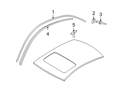 2006 Audi A6 Quattro Exterior Trim - Roof