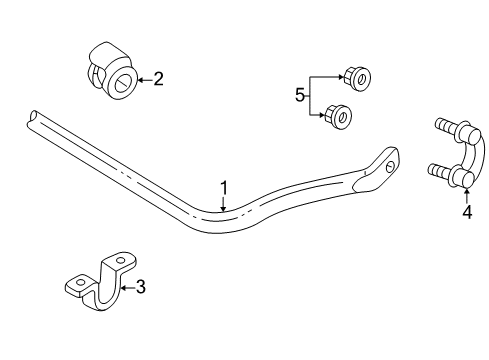 1998 Audi A6 Quattro Stabilizer Bar & Components - Front