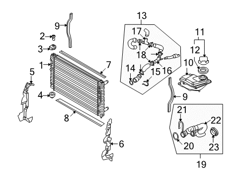 2009 Audi S4 Radiator & Components