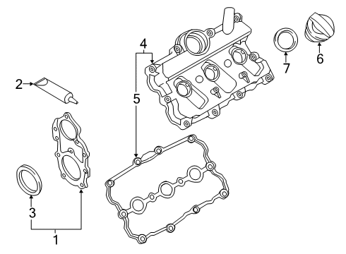 2018 Audi Q7 Valve & Timing Covers Diagram 2