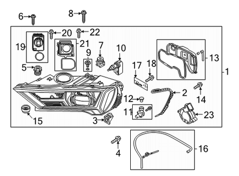 2023 Audi Q7 Headlamp Components