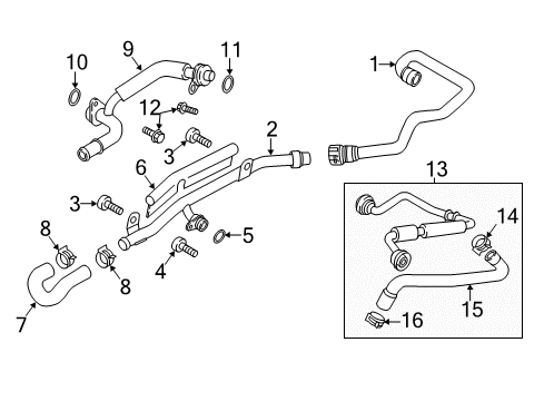 2018 Audi A6 Quattro Hoses, Lines & Pipes